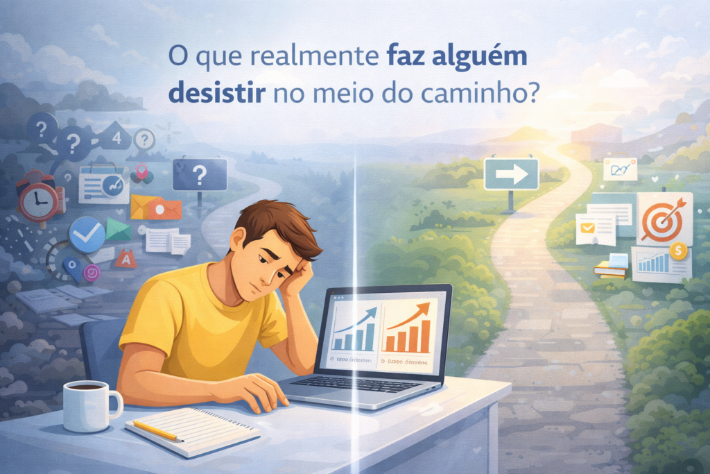 "Por que muitas pessoas desistem e acham que a Fórmula Negócio Online não funciona"
